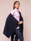 Women Navy Blue Cape Shawl