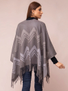Women Gray Cape Shawl