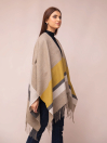 Women Skin & Mustard Cape Shawl