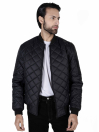 Men’s Black Bomber Style Quilted Puffer Jacket