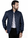 Men’s Navy Blue Bomber Style Quilted Puffer Jacket