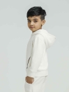 Little Boys' Cream White Luxe Stretch Pullover Hoodie