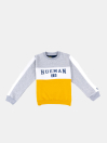 Big Boys Grey/Yellow/White Color-Blocked Sweatsuit