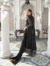 Women Black Party Wear/Wedding Stitched Maxi