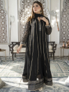 Women Black Party Wear/Wedding Stitched Maxi
