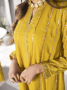 Women Mustard  Party Wear/Wedding Stitched Maxi