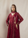 Women Maroon  Party Wear/Wedding Stitched Angrakha