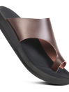 Women Brown Neritic Comfortable Slides