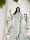 Women Mint Bloom Unstitched Three PCs Suit