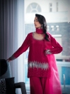 Women Pink 3 Piece Stitched Suit - Kalore