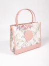 Women Pink Floral Tote Bag