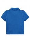 Cotton Mesh Polo Shirt - Sapphire Blue