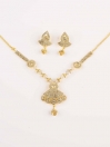 Gleaming Alloy Gold plated Necklace Set
