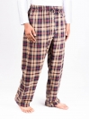 Beige and Red Check Flannel Relaxed fit Pajamas for Winter