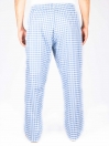 Light Blue Check Cotton Blend Relaxed Pajamas