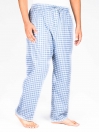 Light Blue Check Cotton Blend Relaxed Pajamas