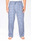 Blue & White Check Cotton Blend Relaxed Pajamas