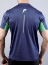 Blue/Parrot Green Athletic Fit Men's T-Shirt
