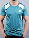 Green/White Athletic Fit Men's T-Shirt