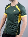 Green/Yellow Athletic Fit Men's T-Shirt