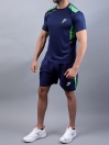 FIREOX  Blue & Parrot Green Polyester T-Shirt & Shorts for Men