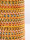 Multi Colored Spiral Aluminium Bangles (12 Pieces Set)