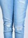 Light Blue Ripped Stretch Denim Jenna Jeans