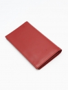 Red Cow Leather Long Wallet for Men