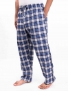 Blue Grey White Check Cotton Baggy Pajamas