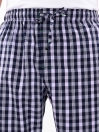Navy & White Check Cotton Blend Relaxed Pajamas