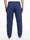Blue and White Plaid Cotton Relaxed Pajamas