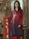 Red Printed 2 Piece Lawn Suit for Women