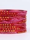 Red Diaphanous Aluminium Bangles for Women