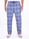 Blue/white Checked Cotton Blend Relaxed Pajama