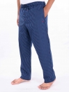 Blue Striped Cotton Blend Relaxed Pajama