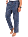 Blue & White Multi Check Lightweight Cotton  Relaxed Pajama