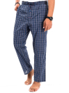 Blue & White Multi Check Lightweight Cotton Relaxed Pajama
