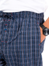 Blue & White Multi Check Lightweight Cotton Relaxed Pajama