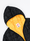 Black/Yellow Hooded Puffer Jacket