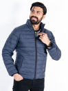 Navy Blue Quilted Puffer Jacket