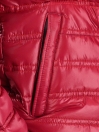Stand up Collar Red Quilted Puffer Jacket