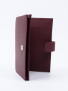 Executive Leather Single Mobile Wallet Burgundy