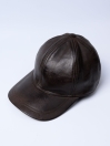 Men's Brown Vintage Adjustable Sheep Leather  Cap