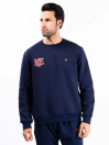 Navy Blue Fleece Men 's Sweatshirt