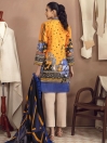 Yellow Printed Slub Khaddar Unstitched 2 Piece Suit for Women