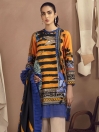 Yellow Printed Slub Khaddar Unstitched 2 Piece Suit for Women