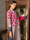 Pink Printed Slub Khaddar Unstitched Shirt for Women
