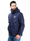 Men Blue Windbreaker & Waterproof Rain Jacket
