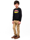 Little Boy Black Terry Sweatshirt