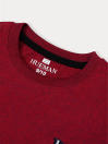Big Boy Burgundy Terry Full Sleeve Sweatshirt